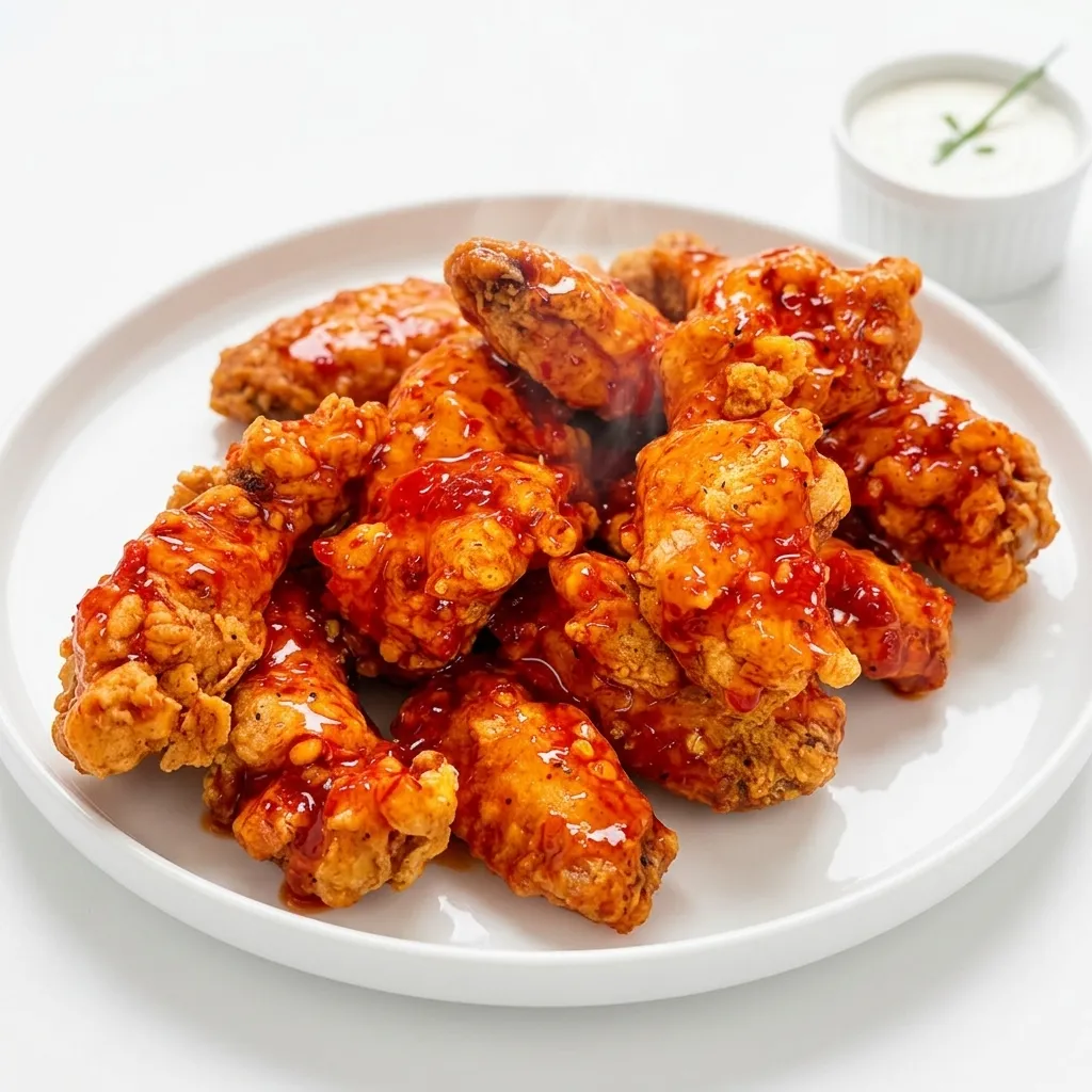 Crispy chicken wings served with dipping sauce at Lava Pizza YYC Calgary